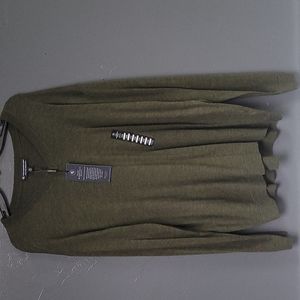 Mens Hart Schaffner Marx Merino Wool Sweater. Size 2XB. Olive Green. NWT